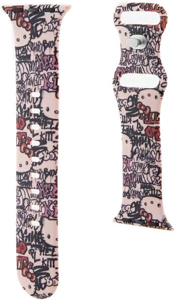 Silikonski pašček Hello Kitty za Apple Watch 38/40/41 mm, rožnat