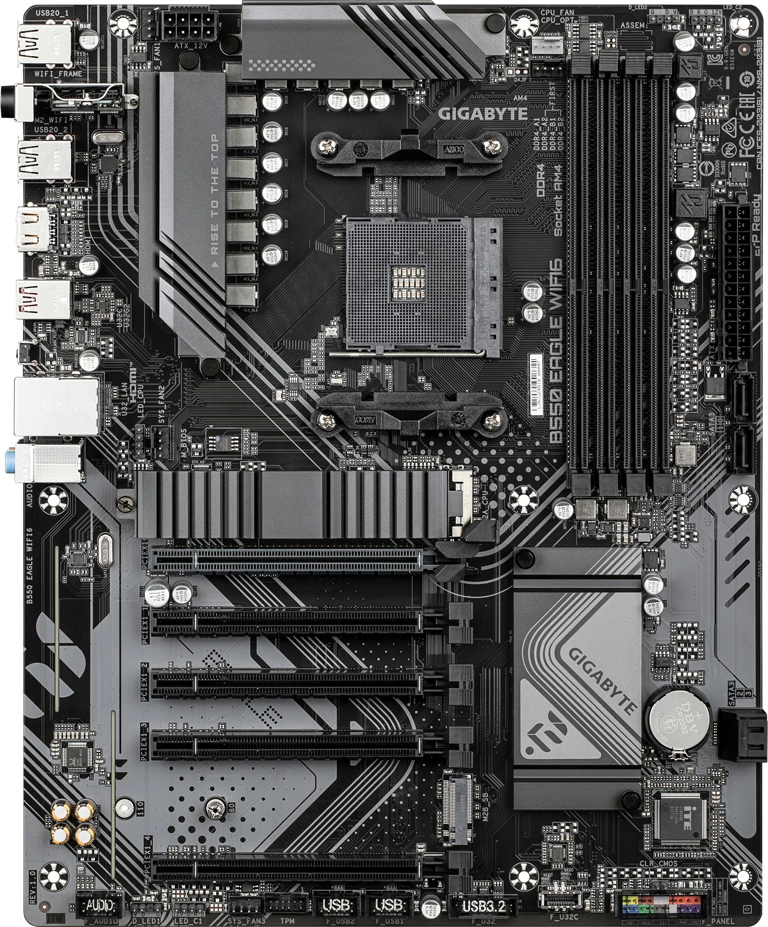 Plošča ame Gigabyte B550 EAGLE WIFI6, ATX, DDR4, Socket AM4, črna