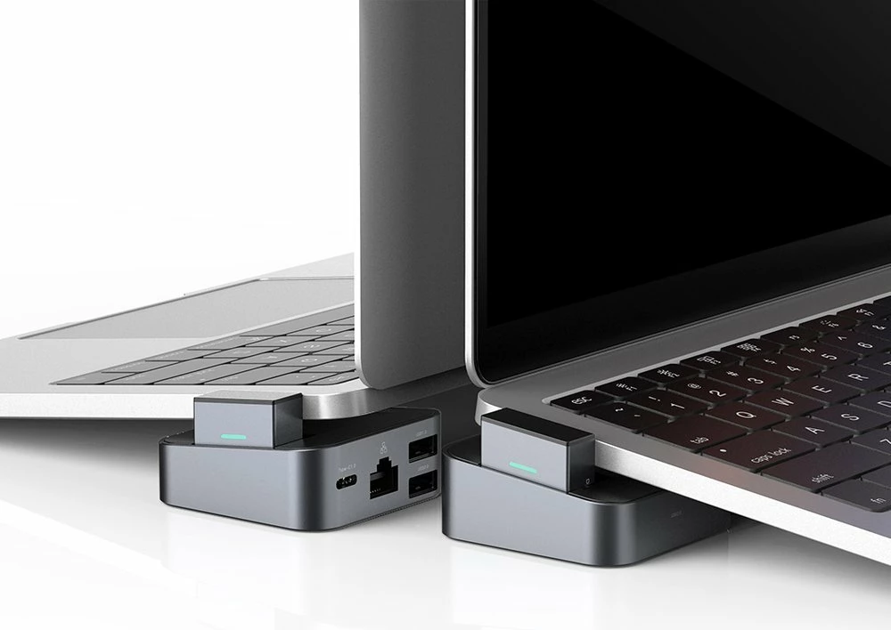 Multifunkcijski HUB za MacBook Pro, 8 vrat, Thunderbolt 3, siv, Joyroom S-H121