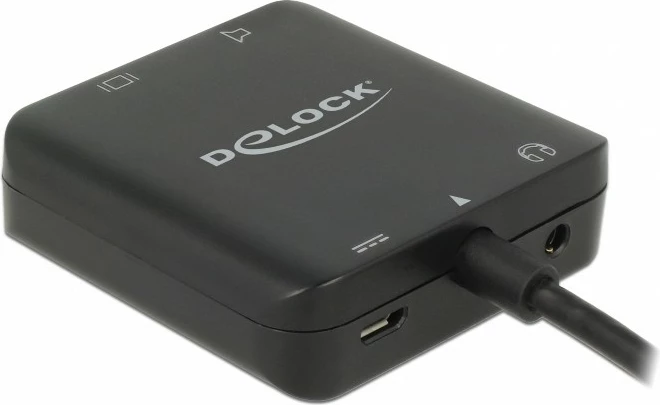 HDMI adapter DeLOCK 63276, moški-ženska, 4K, črn