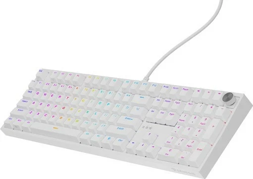 Mekanična tipkovnica Genesis Thor 404, Outemu Peach Silent, RGB, full-size, bela