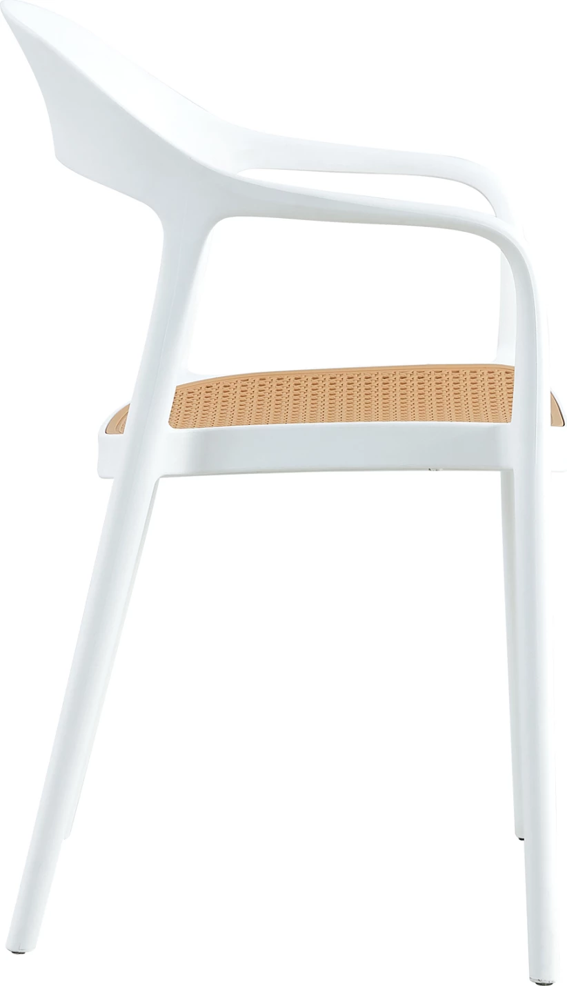 Polipropilenski naslanjač CLEO FH5935.01 belo-bež 57x53x81H cm