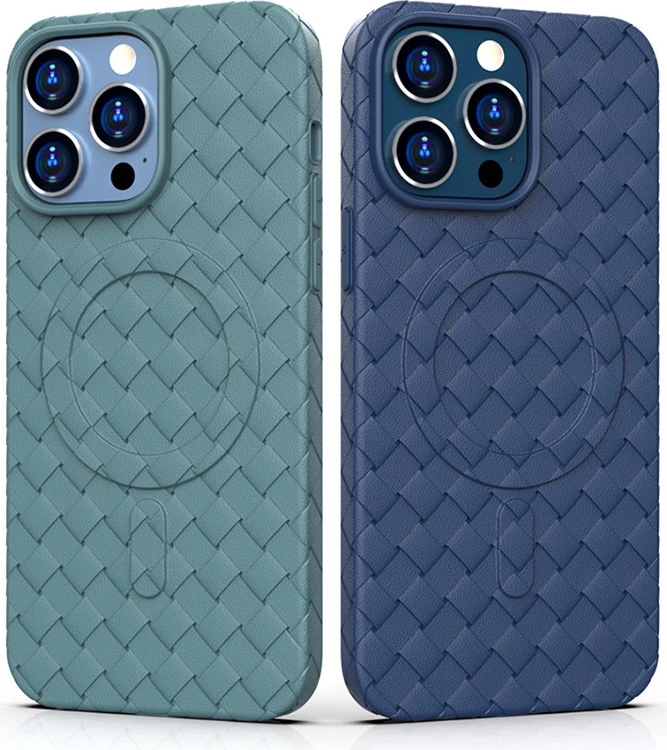 Ovitek iz tkanine Hurtel Woven Case za iPhone 15 Pro, MagSafe, vijoličen