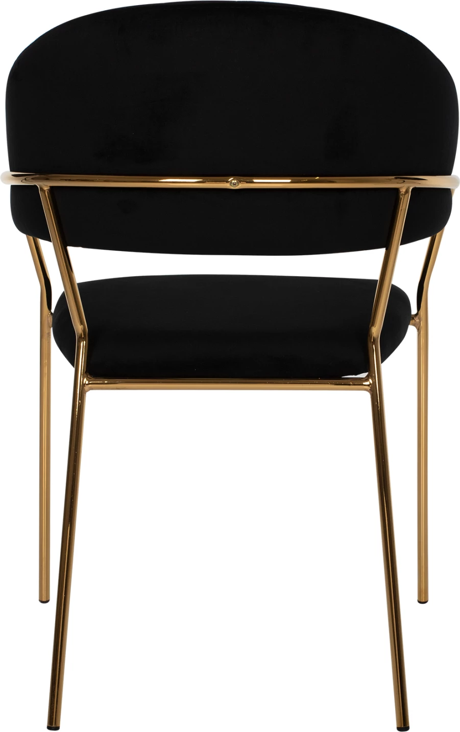 Fotelj THEODORE FH8520.04 črni žamet in zlati okvir 55Χ50Χ82Hcm, set 2 kosov