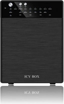 Zunanja ohišje za 4 HDD, ICY BOX IB-RD3640SU3, 4x3,5", RAID, USB 3.0/eSATA, črno