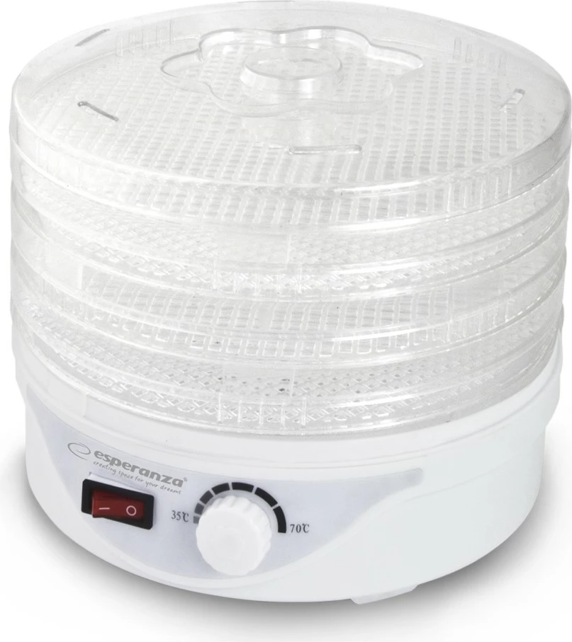Sušilnik hrane, Esperanza EKD003, 4 pladnji, 250 W, bel