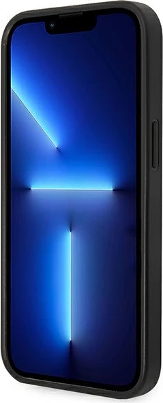 Ovitek za iPhone 14 Plus 6,7", trdo ohišje, Saffiano 'Karl's Head' patch, črn - Karl Lagerfeld KLHCP14MSAPKHK