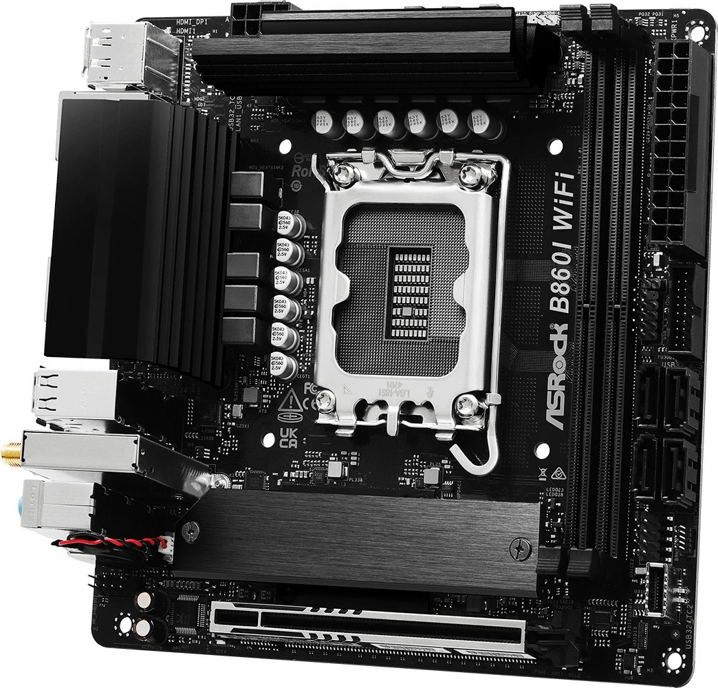 Plošča ASRock B860I WiFi, Intel, LGA 1851, DDR5, mini ITX