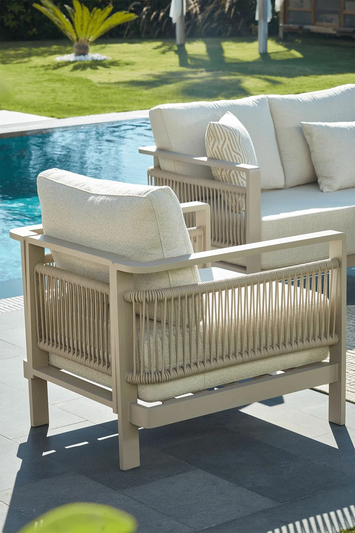 Lounge set za vrt, bež, Skye Decor Venedik