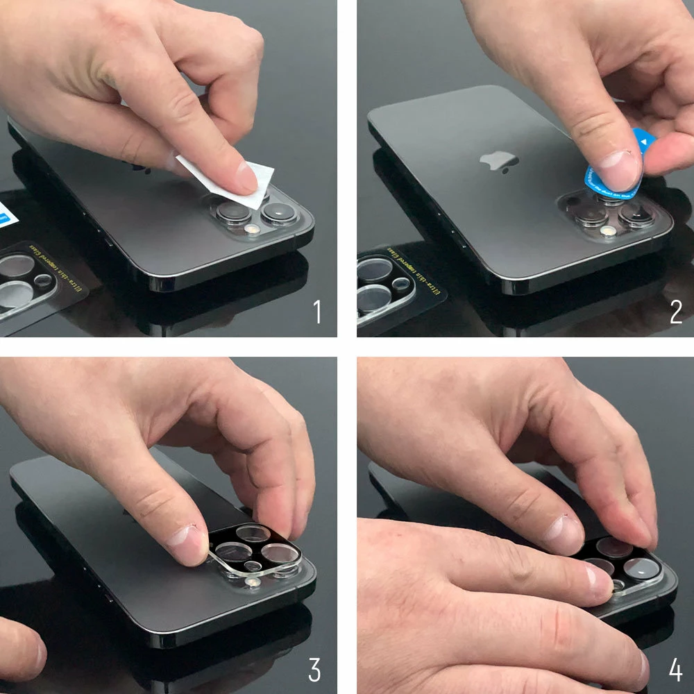 Zaščitno steklo za celotno kamero, Wozinsky, iPhone 14/14 Plus, 9H, 0,2 mm, črno