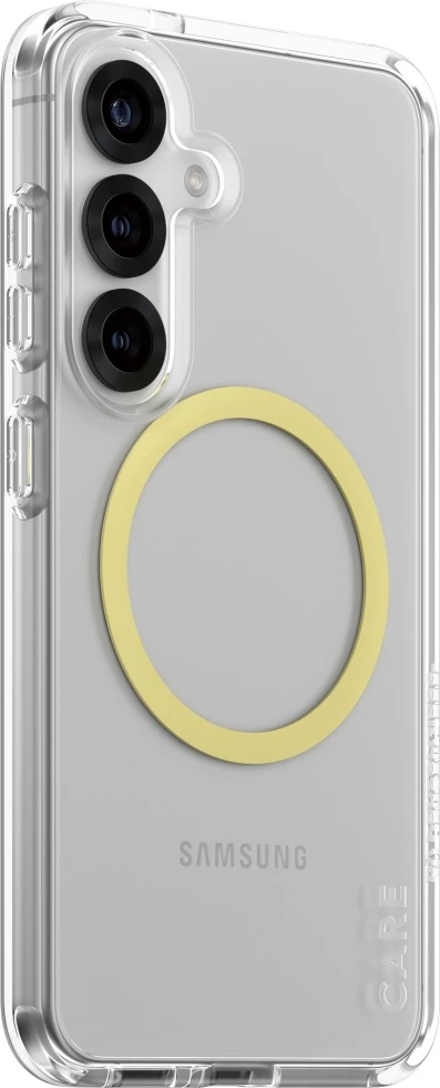 Ovitek za telefon PanzerGlass CARE Urban Combat Chardonnay za Samsung Galaxy S25, prozoren