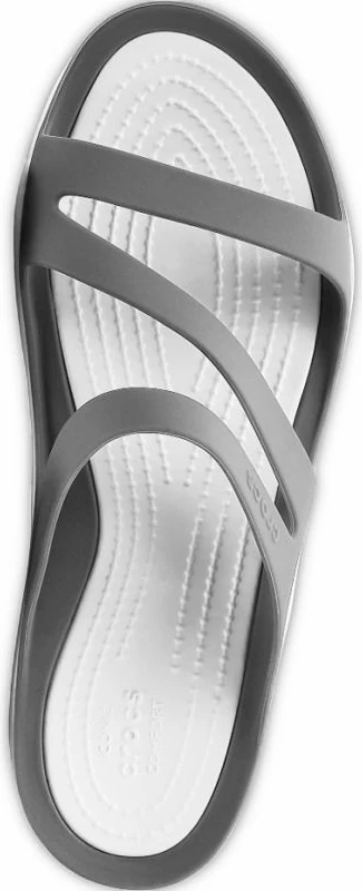 Sandali Swiftwater za ženske, Crocs, sivobeli