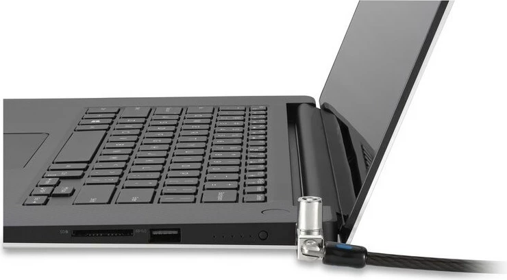 Zaklep za prenosnik Kensington N17, 1,83 m, karbonsko jeklo, črn, srebrn