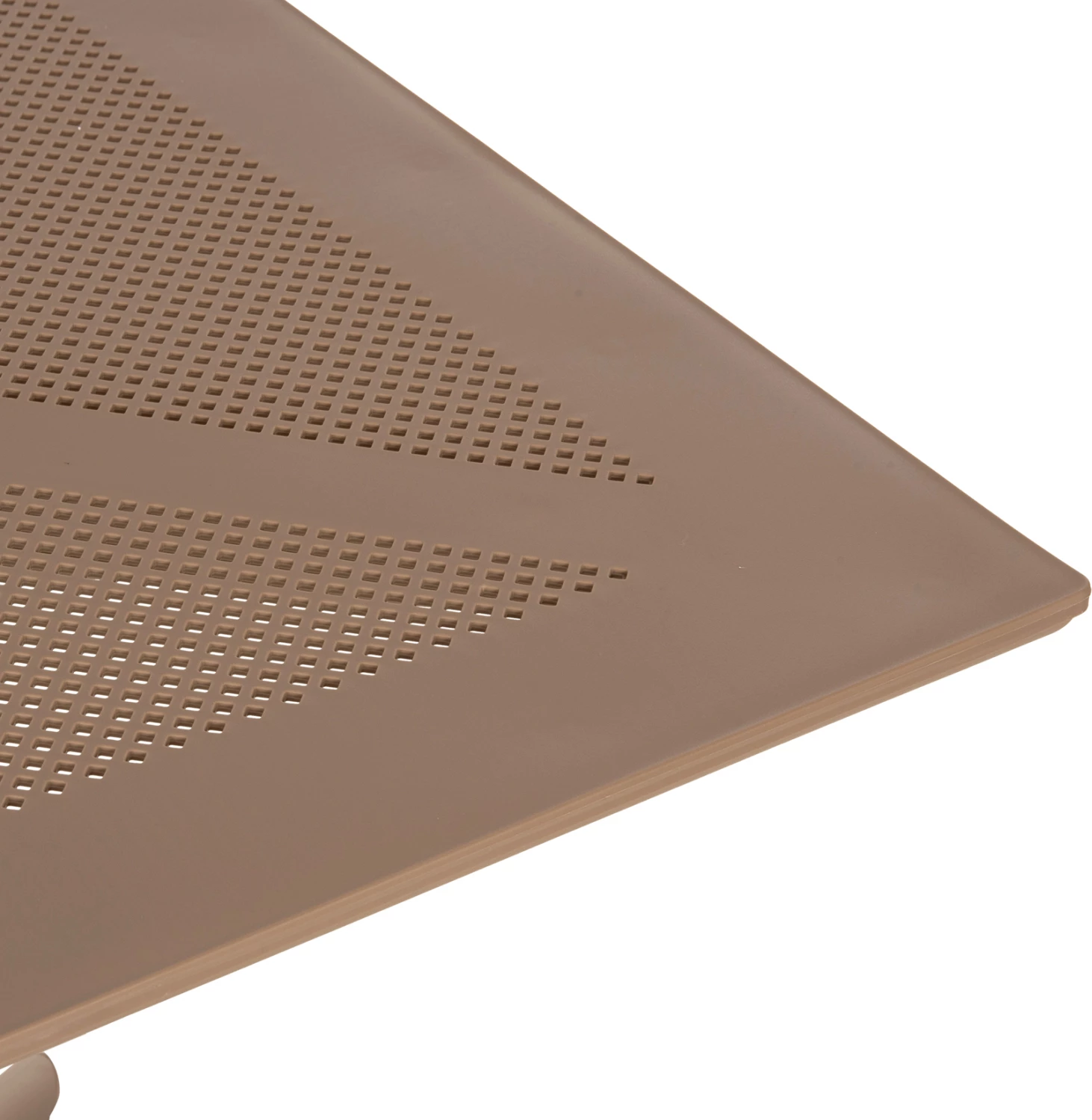 Kvadratna miza iz polipropilena za zunanje prostore LUNAR FH5930.14 kapučino 80x80x75Hcm