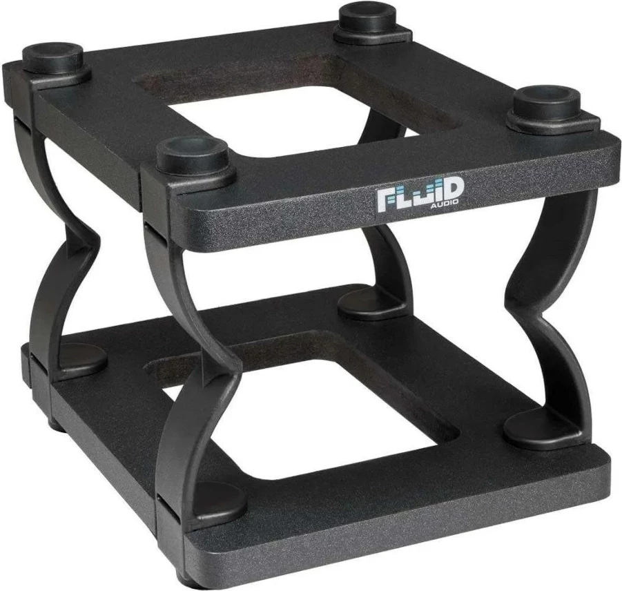 Stojala za studijske zvočnike Fluid Audio DS5, 4–5 in, plastika, črna, set 2 kosa