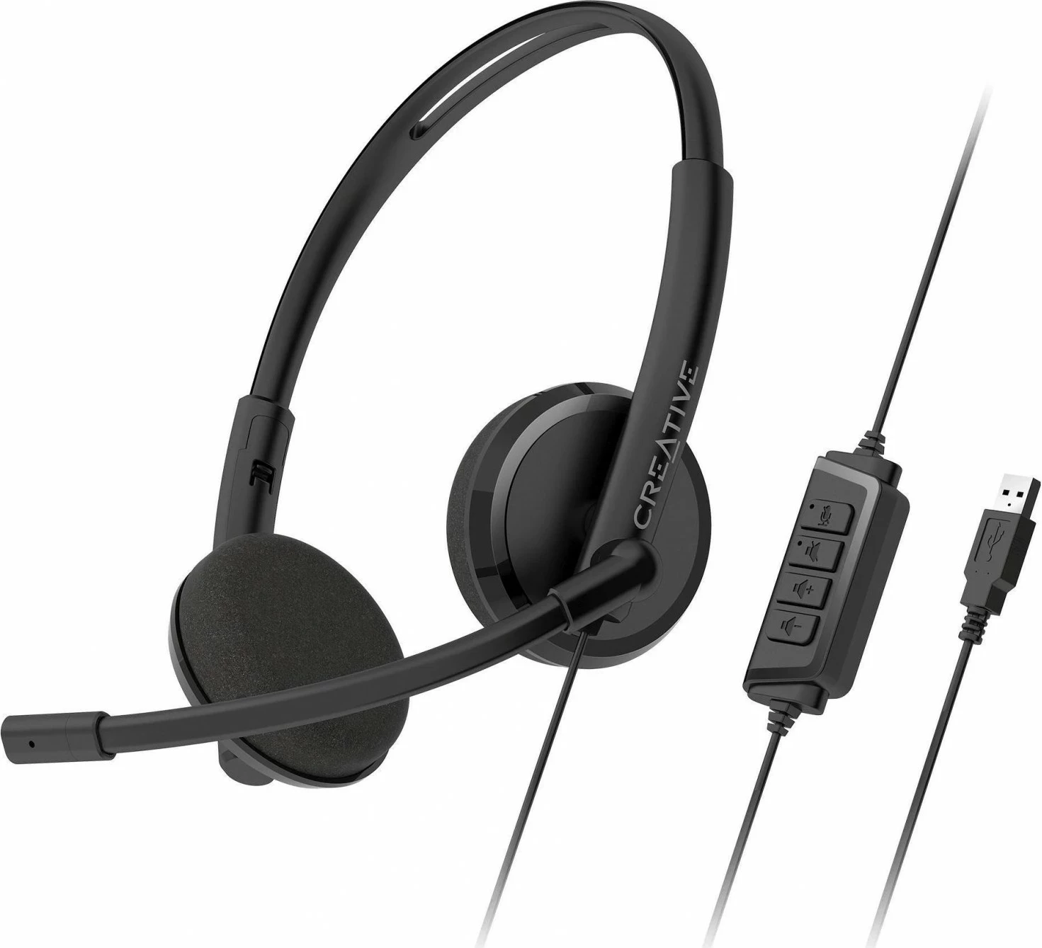 On-ear slušalke USB 2.0, črne, Creative HS230