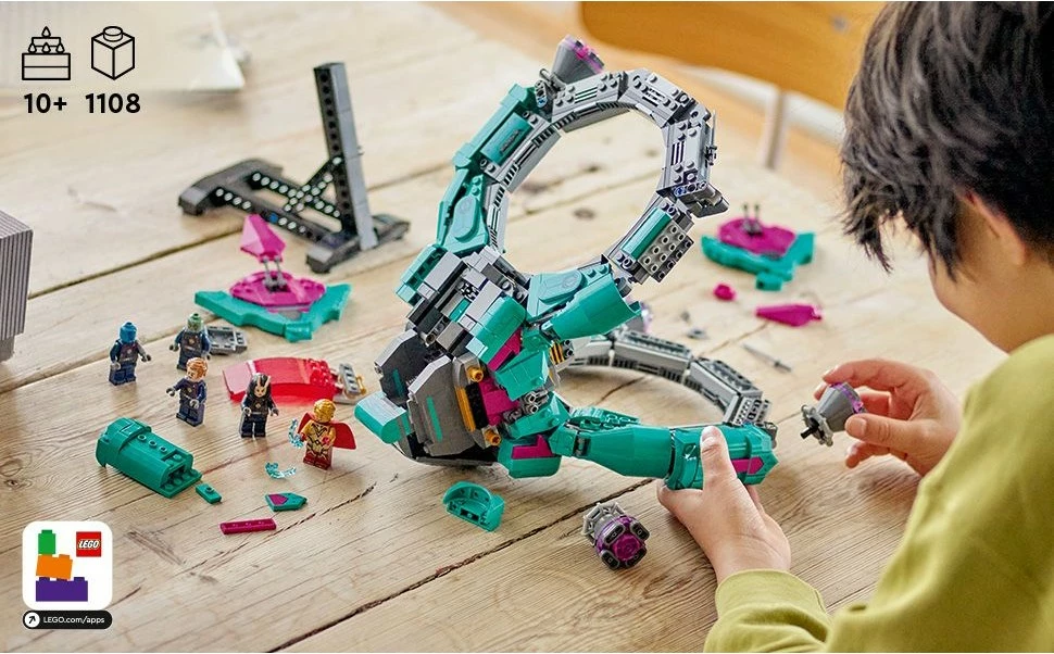 Gradbeni set Novo Guardiansovo plovilo LEGO Marvel Super Heroes, 1108 kosov, večbarven