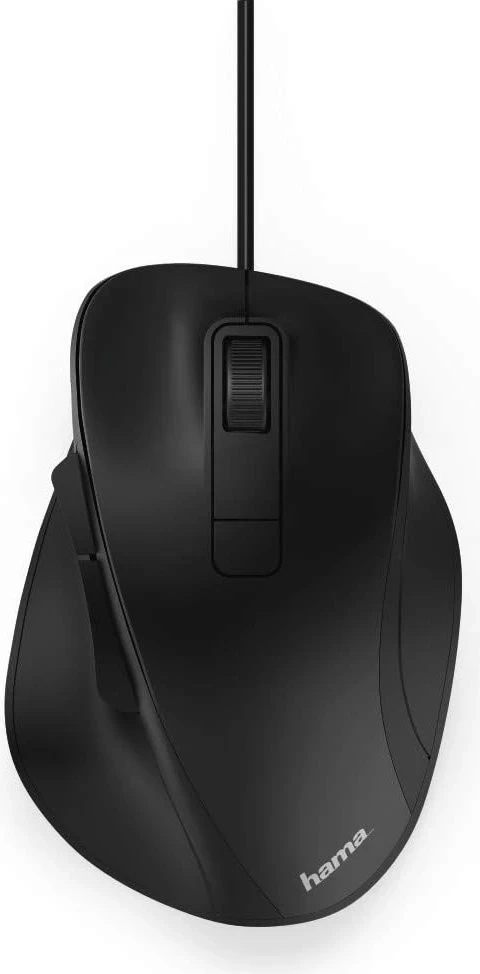 Ergonomska žična miška, črna Hama MC-500