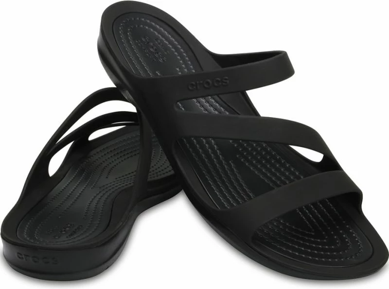 Sandali Swiftwater Crocs, ženski, črni