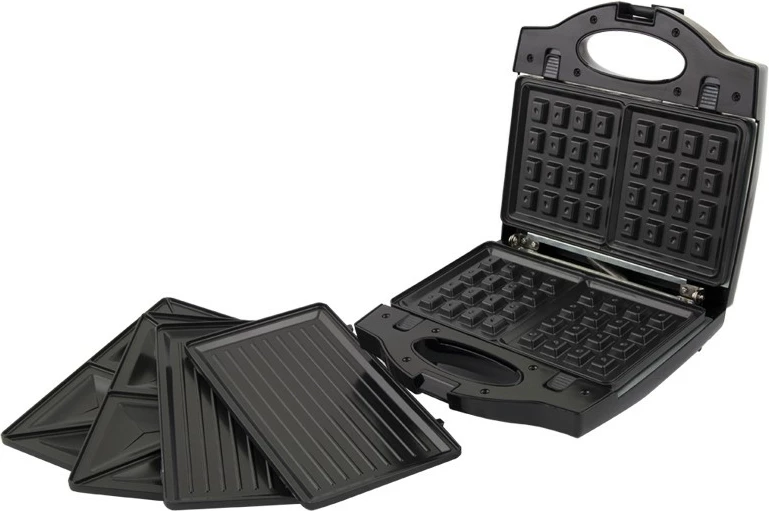 Večfunkcijski toster 3-v-1 z zamenljivimi ploščami, črn — Esperanza Portobella EKT006K