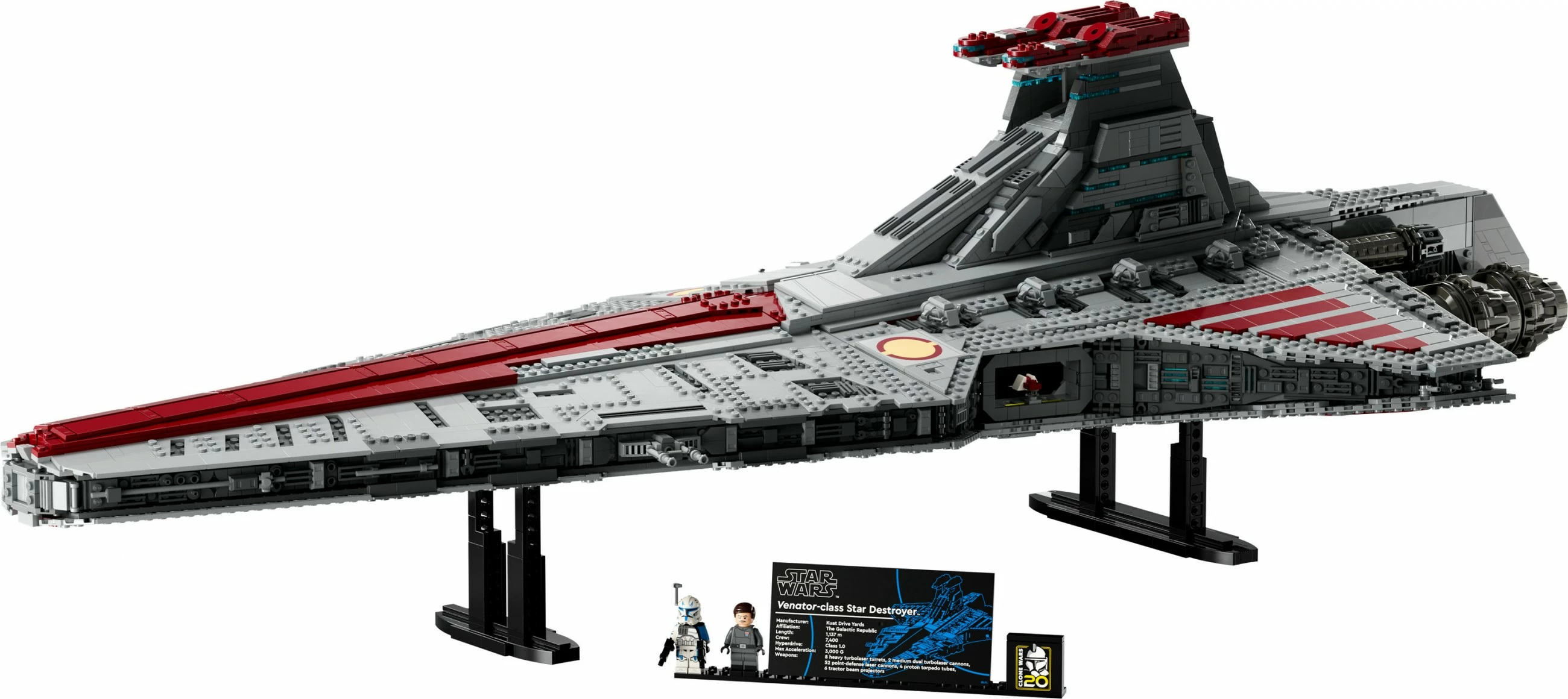 Velik, podroben model Venator-Class Republic Attack Cruiser LEGO Star Wars, 5.374 delov, večbarven