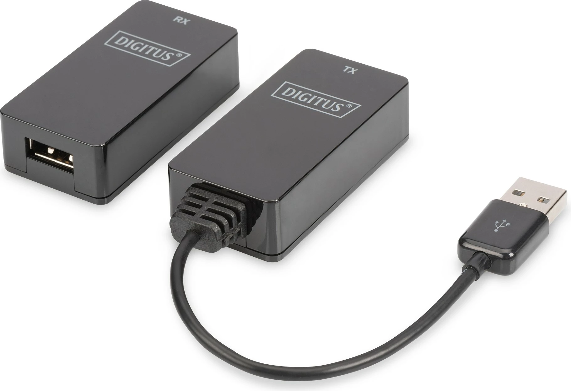 Podaljšek USB Digitus, 45 m, črn