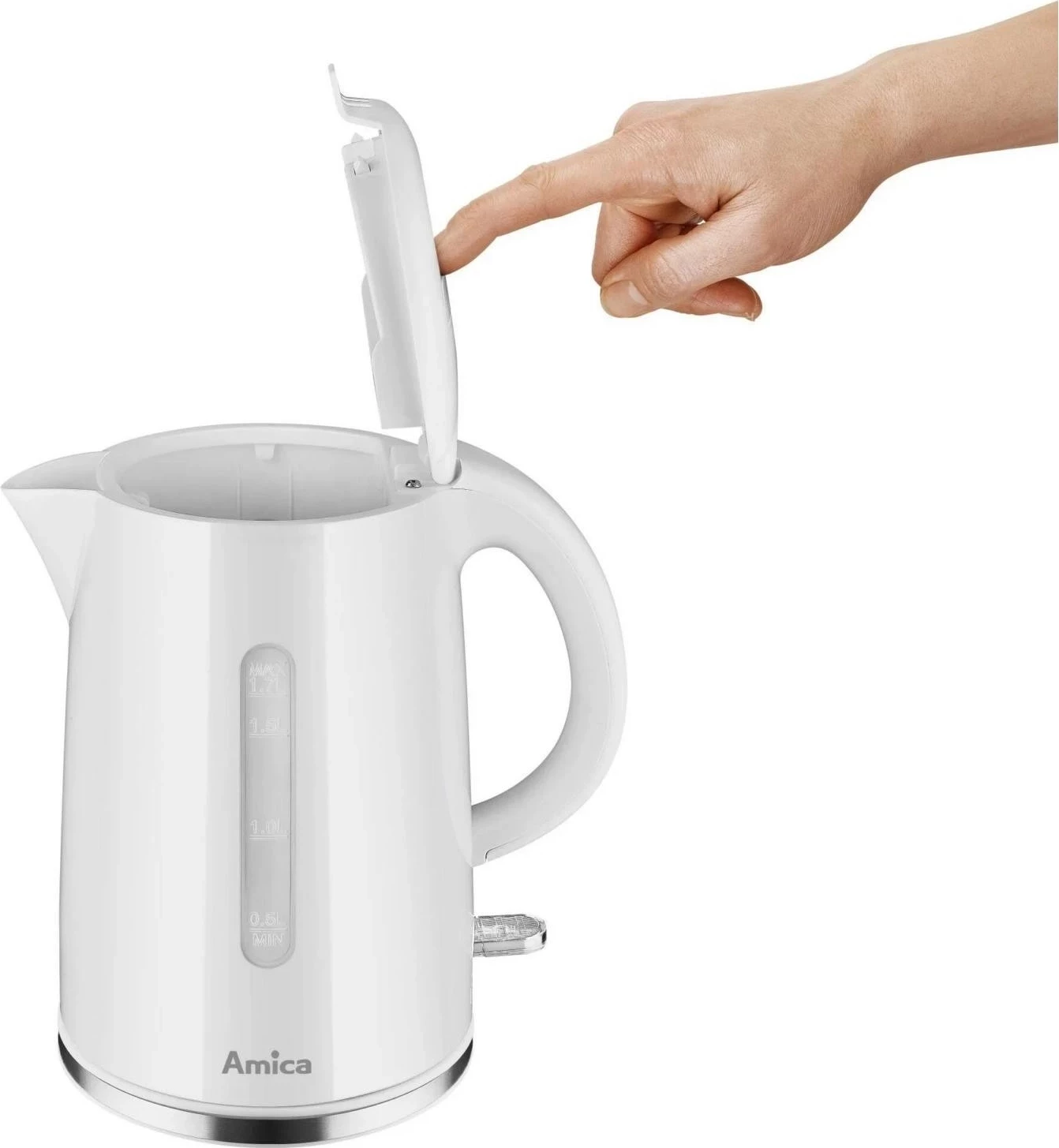 Električni kuhalnik za vodo Amica Friend KF100x, 1,7 L, bel