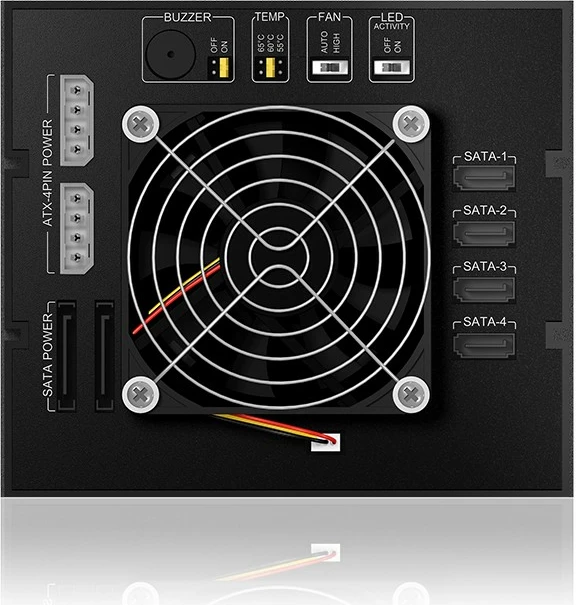 Ohišje ICY BOX IB-564SSK, 3x 5,25", 4x 2,5" SATA/SAS, alumin, črno