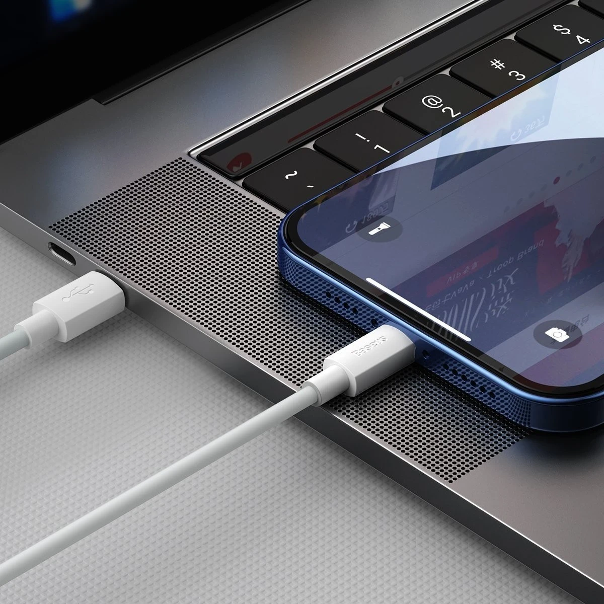 Kabel USB-C na Lightning, PD, 20 W, 1,5 m, bel — Baseus Simple Wisdom, 2 kosa