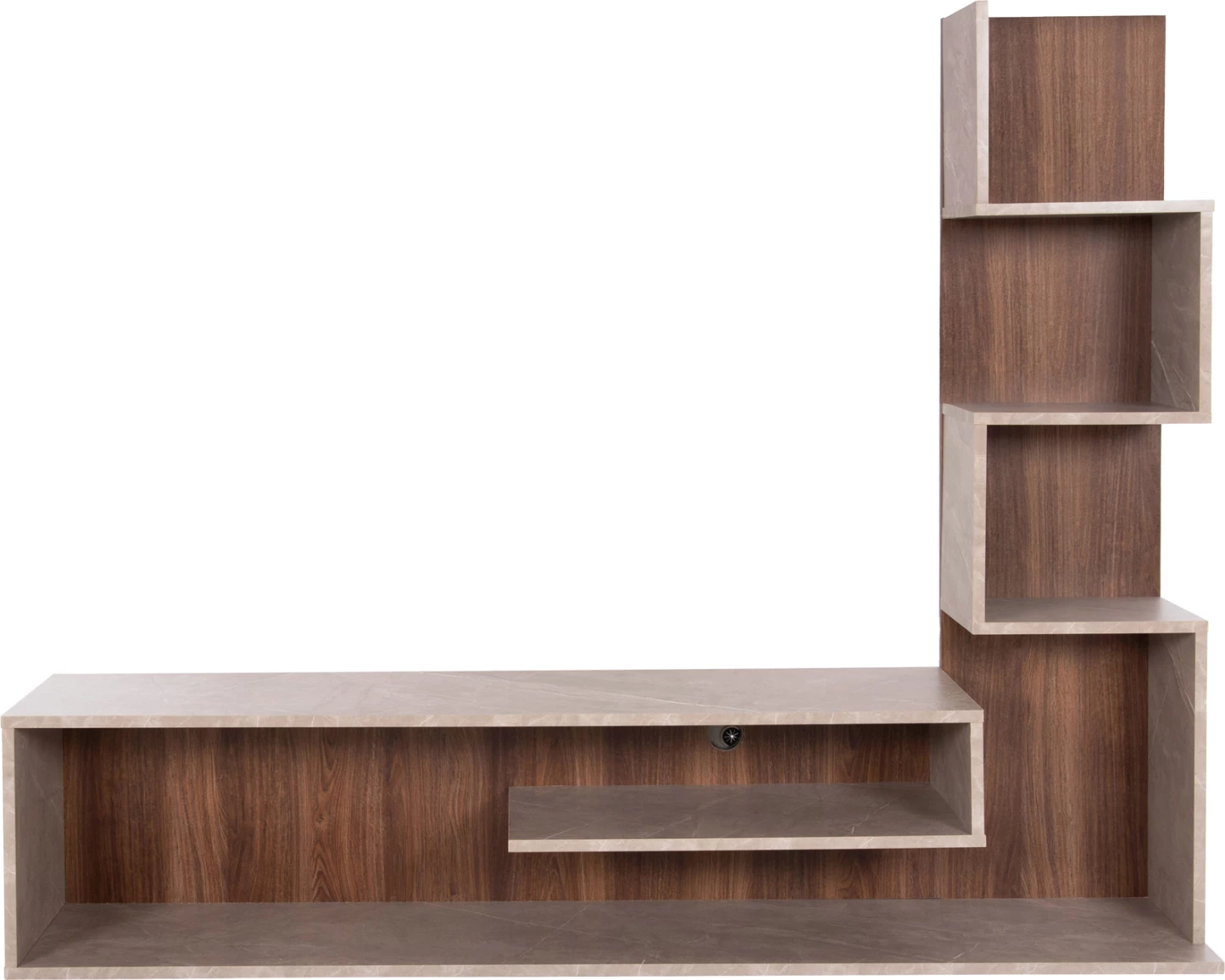 Kombinacija TV pohištva EDELIE FH8908.14 iz melamina v sivi kamniti teksturi-naravni 150x29.5x120H cm