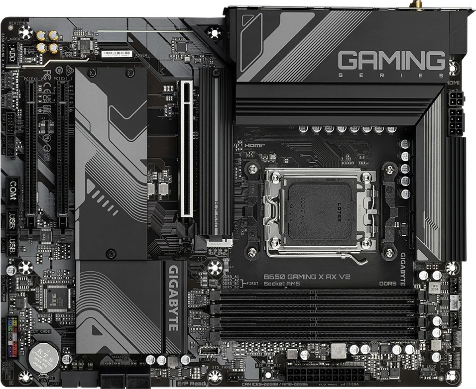 Matična plošča B650 GAMING X AX V2 Gigabyte, Socket AM5, ATX, 4x DDR5, Wi‑Fi 6E, črna