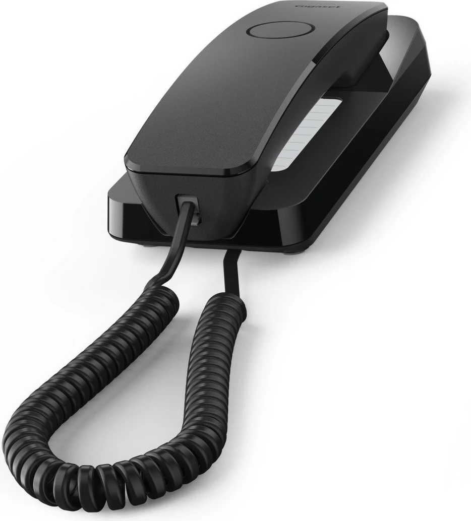 Analogen telefon z napeljavo Gigaset DESK 200, črn