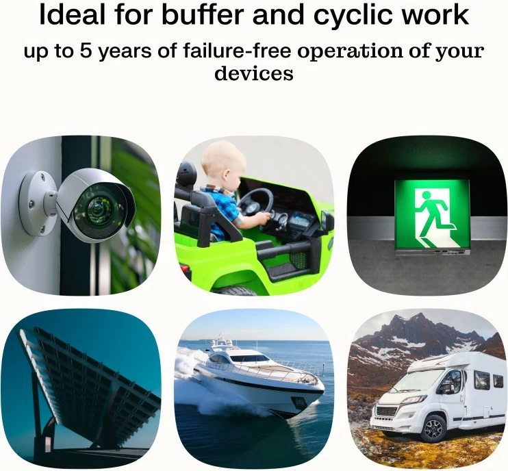 Baterija AGM VRLA 12V 75Ah Green Cell AGM12V75AH-J, IP54, črna