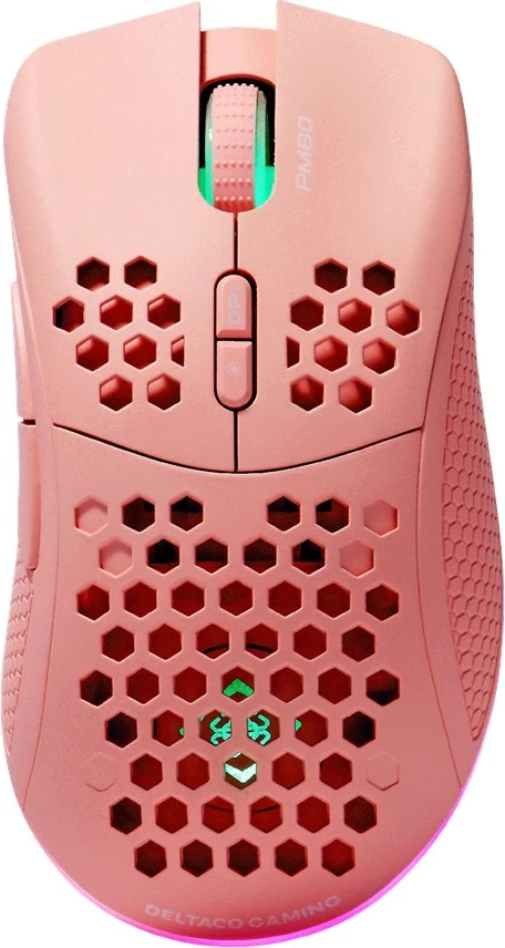 Brezžična RGB miška Deltaco Gaming, roza