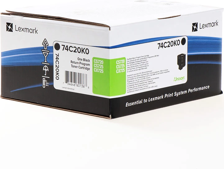 Toner kartuša, standardna zmogljivost 3000 strani, črna, Lexmark 74C20K0