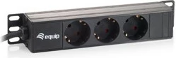 Rack vtičnica Equip 10" 1U, 3 francoske vtičnice, 250 V, 3500 W, črna