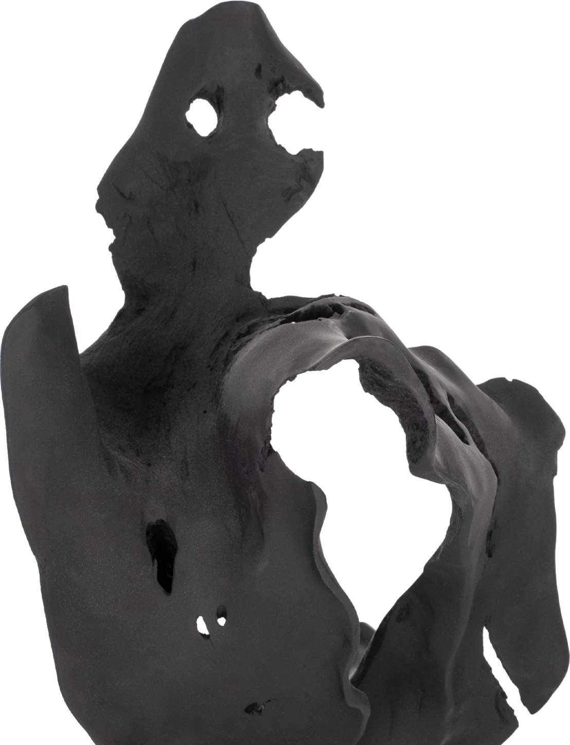 Namizna dekoracija iz masivnega tikovega lesa črne barve 26Χ16Χ70H