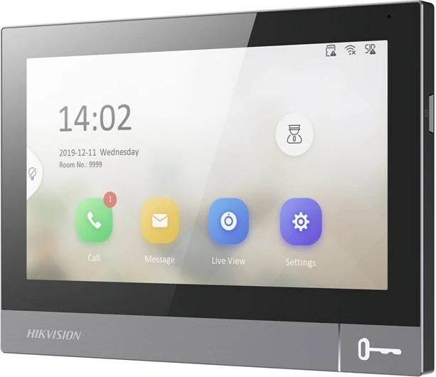 Video-interfonski sistem, 7", črn Hikvision DS-KH8381-WTE1