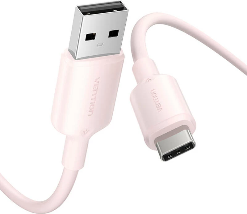 USB kabl USB-A na USB-C Vention CTQPH, 2 m, rožnat