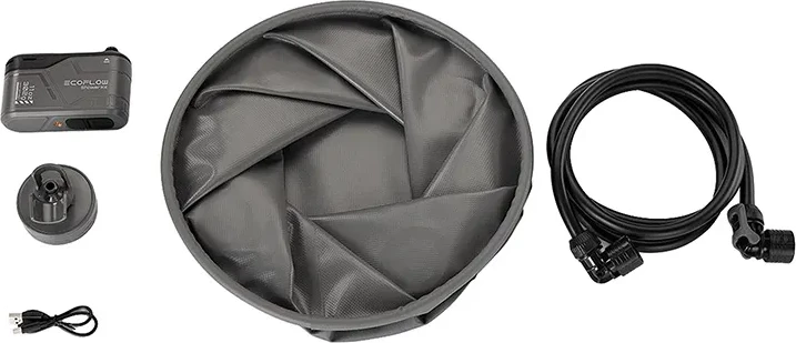 Prenosni komplet za tuširanje za kampiranje EcoFlow EFA-SHOWERKIT, siv