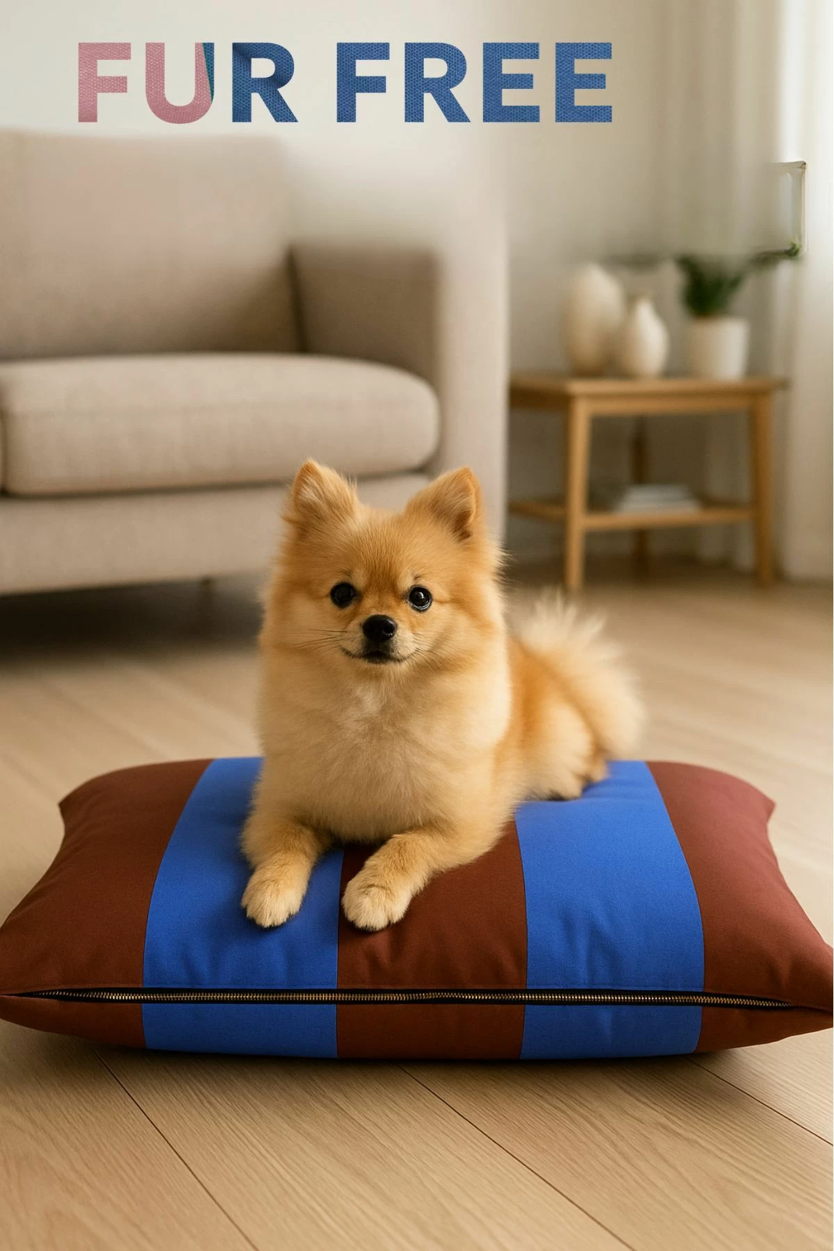 Ležišče za hišne ljubljenčke Paws & Whiskers, Brez krzna, 50 x 70, rjavo in vijolično