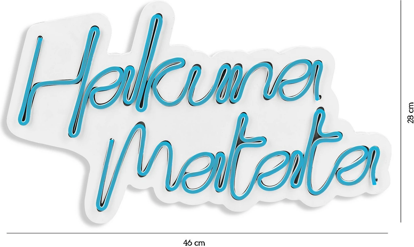Dekorativne LED luči iz plastike, Hakuna Matata, modre barve