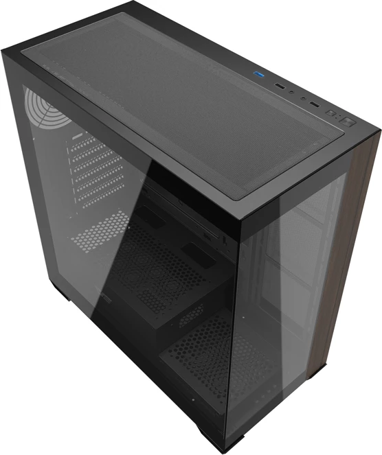 Računalniško ohišje Darkflash DS900W, Midi Tower ATX/M-ATX/ITX, brez ventilatorjev, kaljeno steklo, USB Type‑C, črn