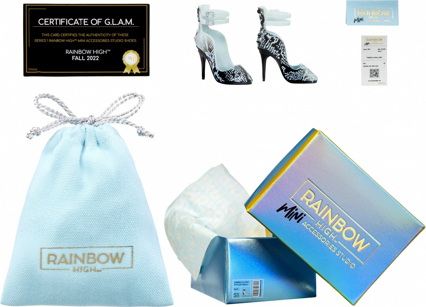 Set čevljev za punčke, Rainbow High MGA, 27 kosov, večbarvno