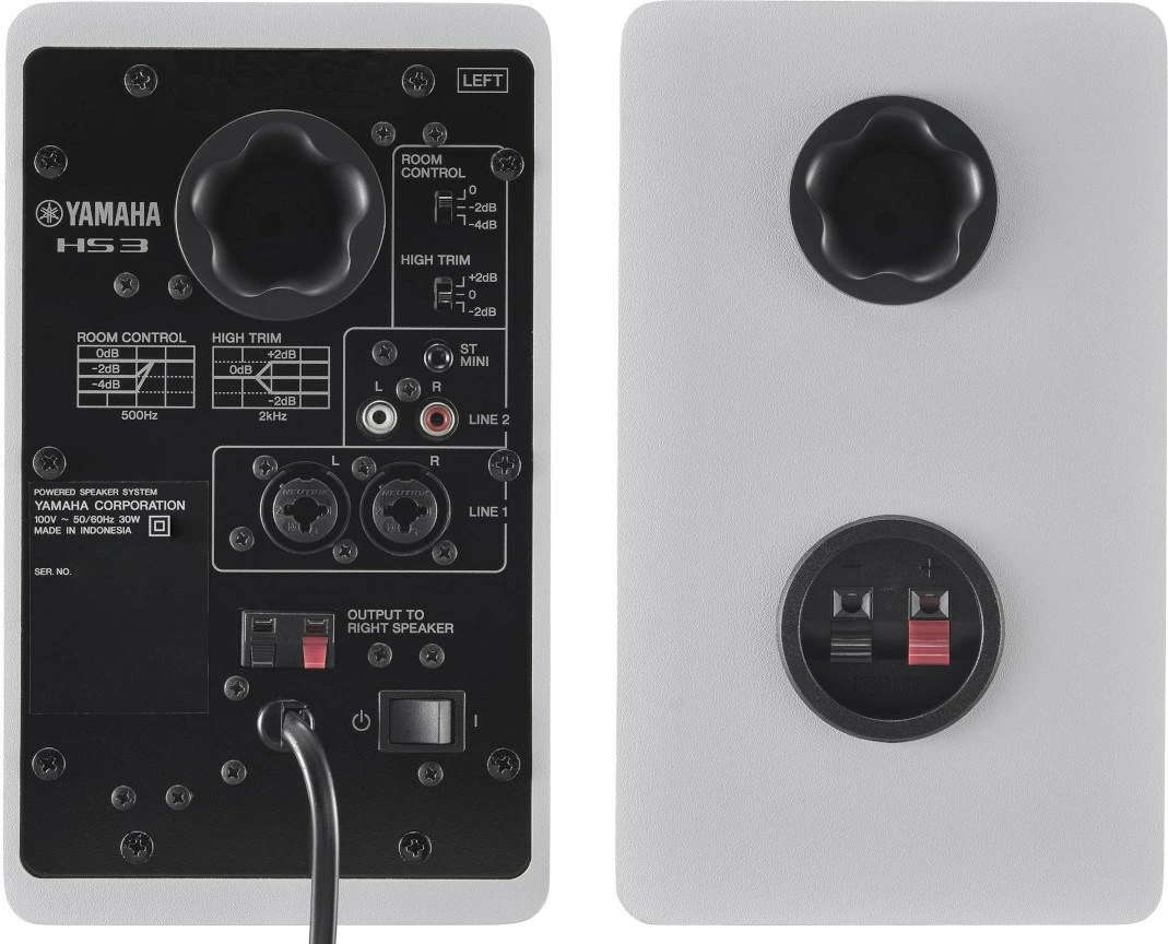 Aktivni monitor zvoka, Yamaha HS3, dvopasovni, bel