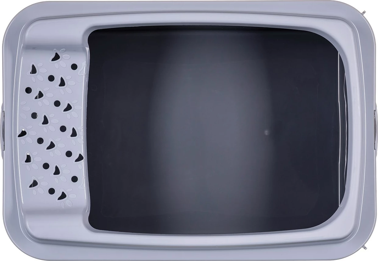 Kompaktna mačja posoda za mesto DIAMENTIQ Bonita, plastika, siva