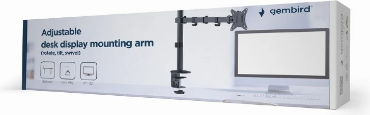 Držalo za monitor, Gembird MA-D1-01, do 32", črno