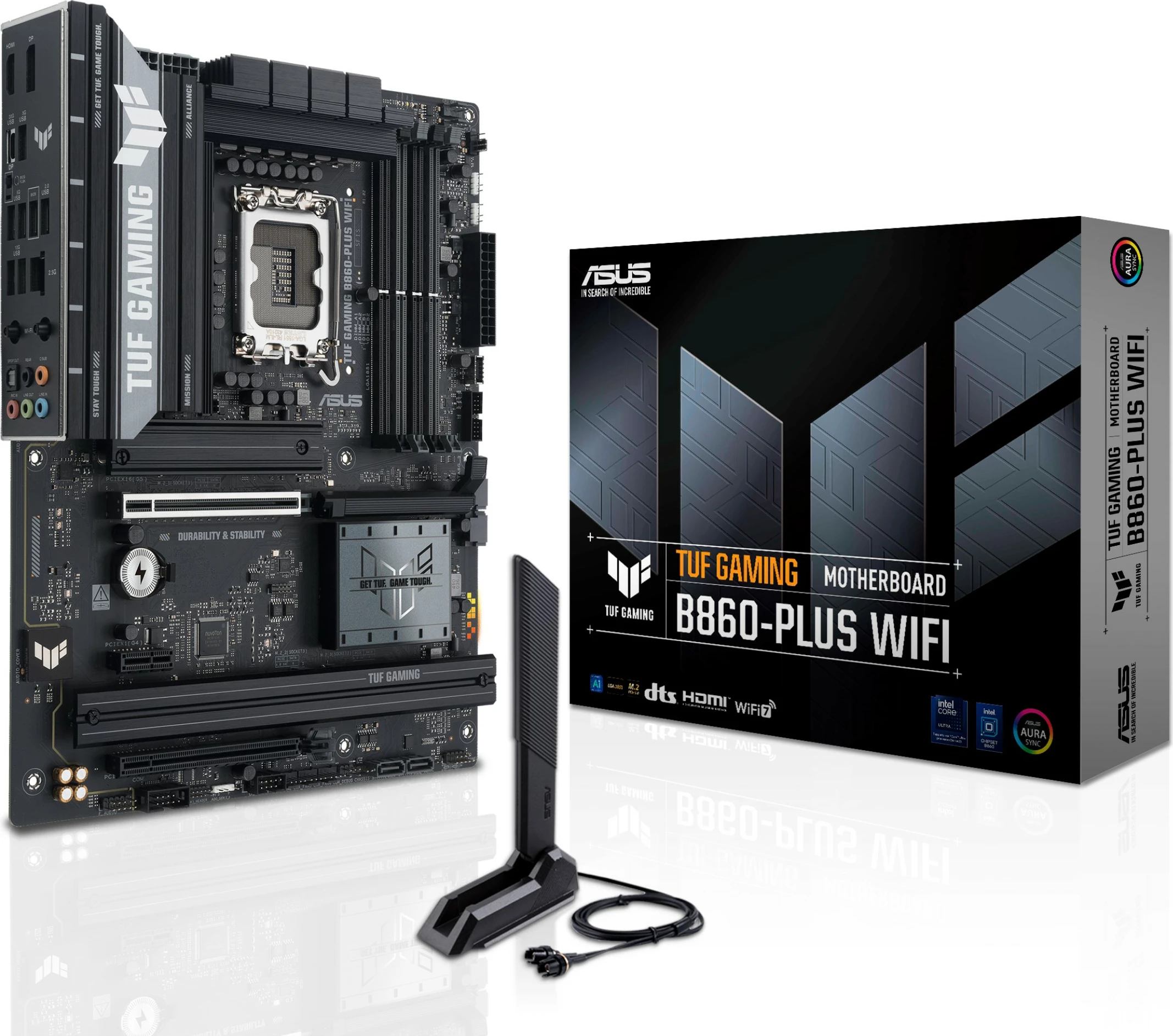Plošča za matično ploščo ASUS TUF GAMING B860-PLUS WIFI, LGA1851, ATX