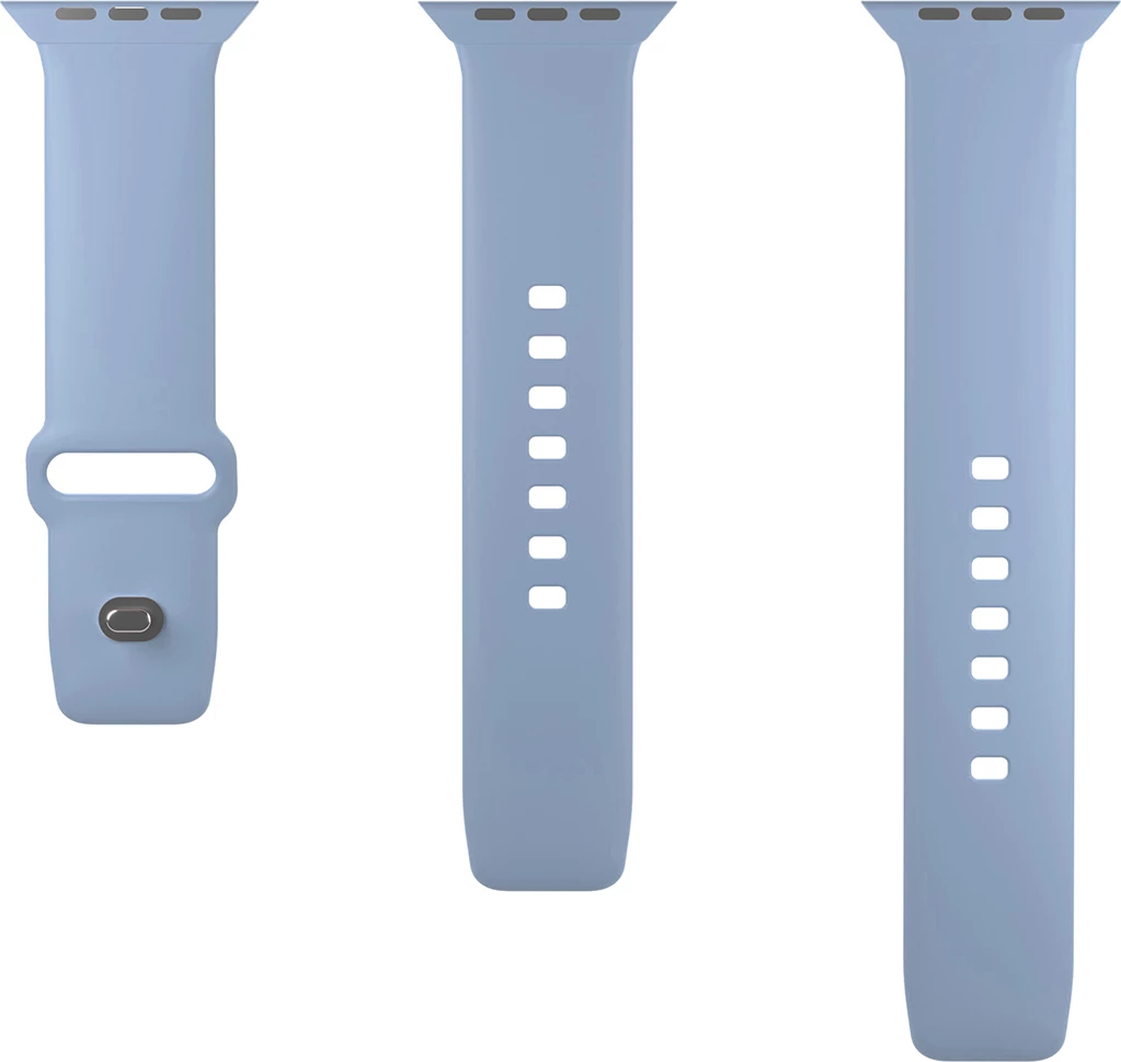 Silikonski pašček za Apple Watch Puro Icon, 42/44/45/49 mm, 2 kosa, moder