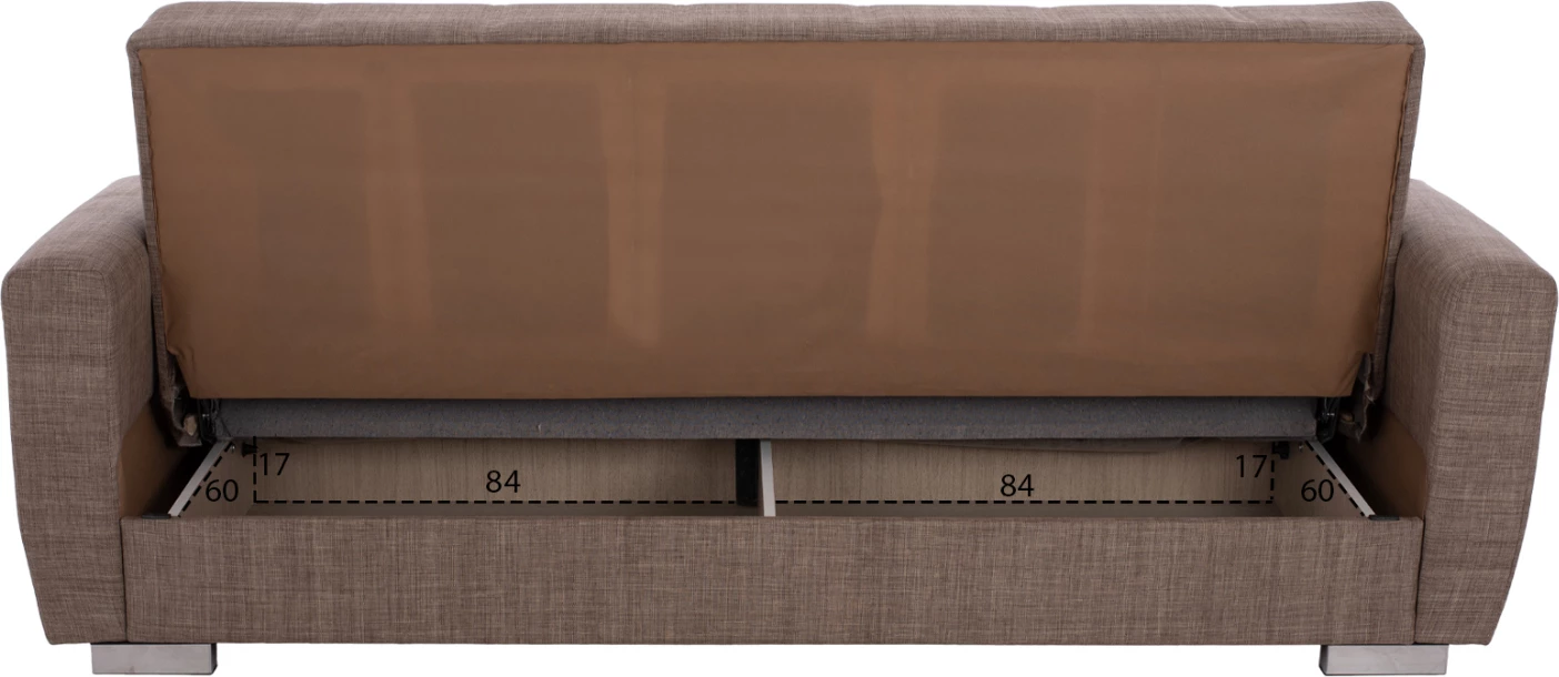 3-sedežna raztegljiva zofa v bež barvi 215x80x77 cm